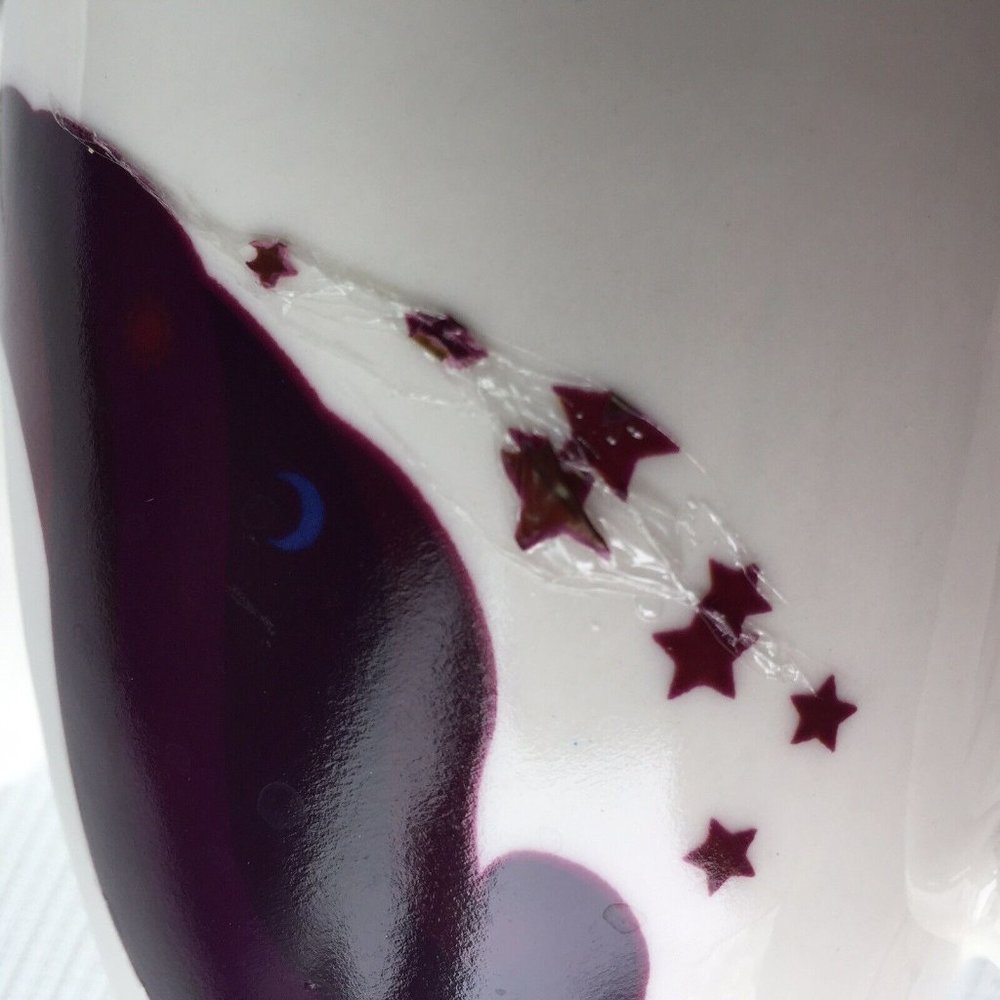 Unicorn Horse Head Coffee Mug Tea Cup White Purple Ceramic w Horn Fantasy Magic - Picture 10 of 12